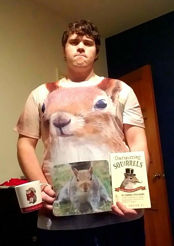 funny christmas presents - christmas present weird squirrel shirt