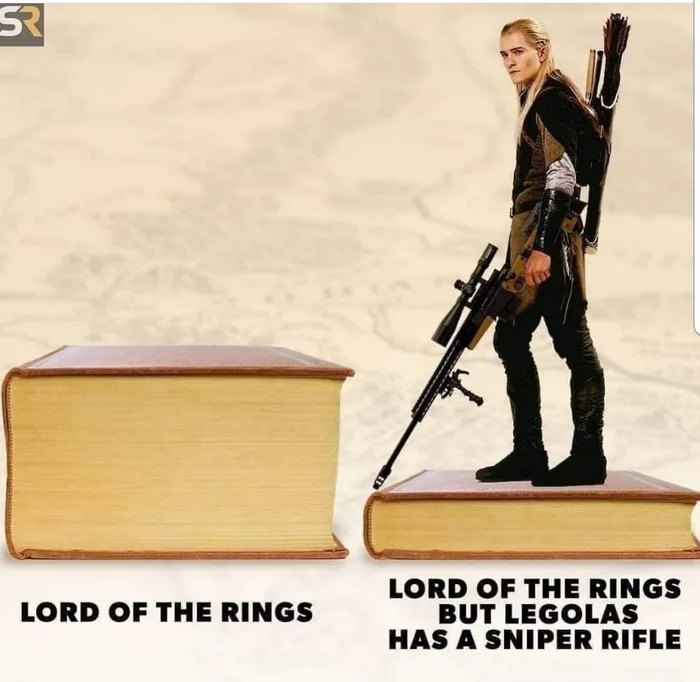 figurine - Sr Lord Of The Rings Lord Of The Rings But Legolas Has A Sniper Rifle