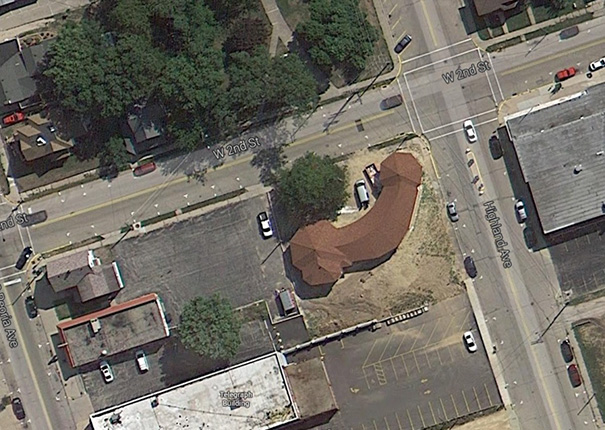 house that looks like a dick - w and St W 2nd St nd St bichland Ave Ave 2 3 C Pen