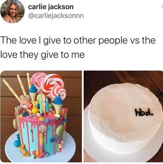 amazing candy cake - carlie jackson The love I give to other people vs the love they give to me hbd.
