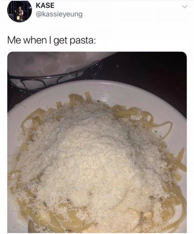 parmesan cheese meme - Kase Me when I get pasta