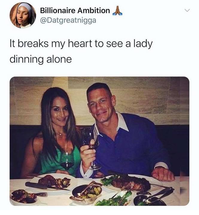 breaks my heart to see a lady dining alone - Billionaire Ambition A It breaks my heart to see a lady dinning alone