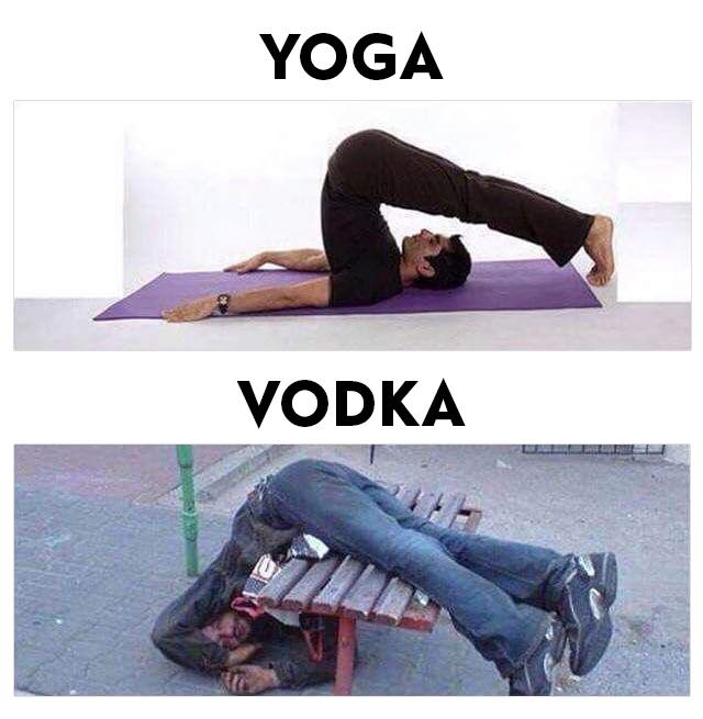 yoga vs vodka meme - Yoga Vodka