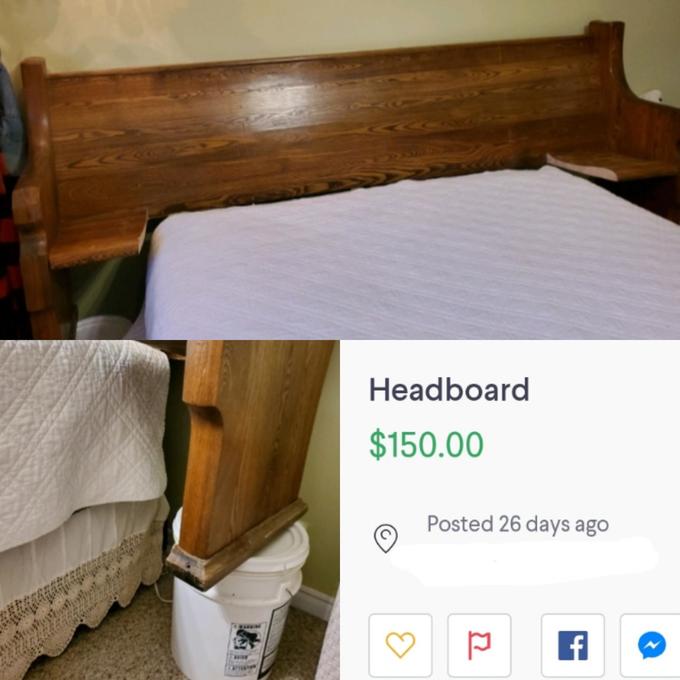 church pew as headboard - Headboard $150.00 Posted 26 days ago f