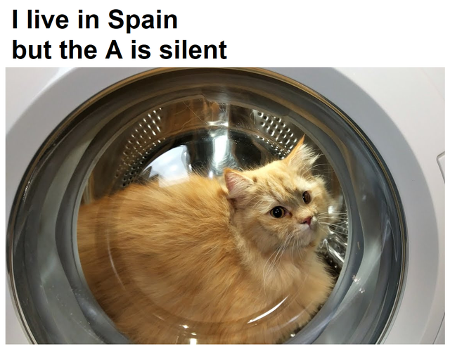 photo caption - I live in Spain but the A is silent