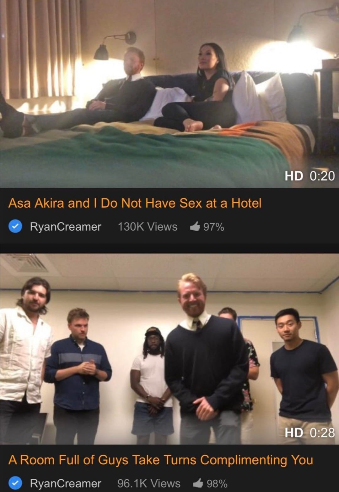 ryan creamer asa akira - Hd Asa Akira and I Do Not Have Sex at a Hotel RyanCreamer Views 97% Hd A Room Full of Guys Take Turns Complimenting You RyanCreamer Views 98%