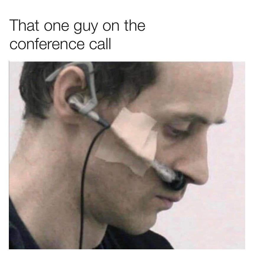 one guy on discord meme - That one guy on the conference call