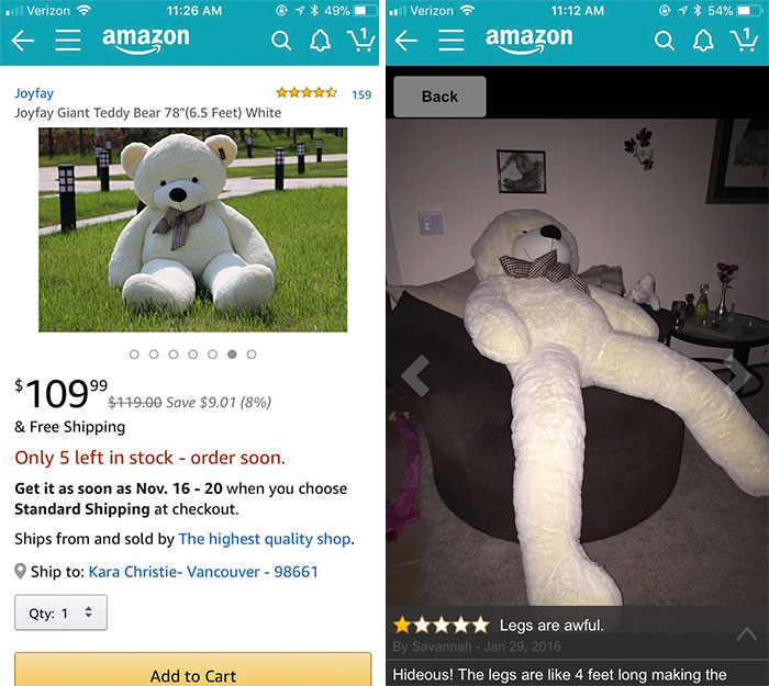 teddy bear long legs - all Verizon @ 1 49% . Verizon 1 54% amazon 4 amazon ao u Joyfay 159 Joyfay Giant Teddy Bear 78"6.5 Feet White Back $109995119.00 Save $9.01 8% & Free Shipping Only 5 left in stock order soon. Get it as soon as Nov. 16 20 when you ch