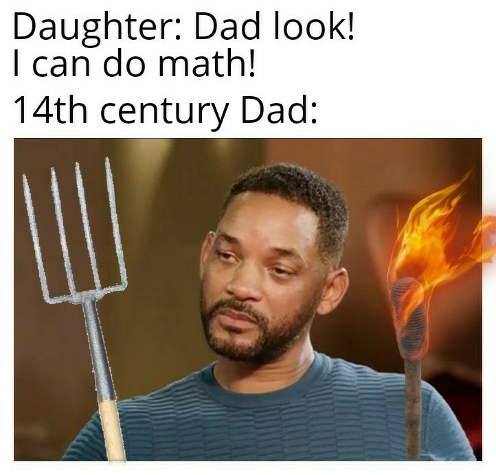 rapper memes - Daughter Dad look! I can do math! 14th century Dad