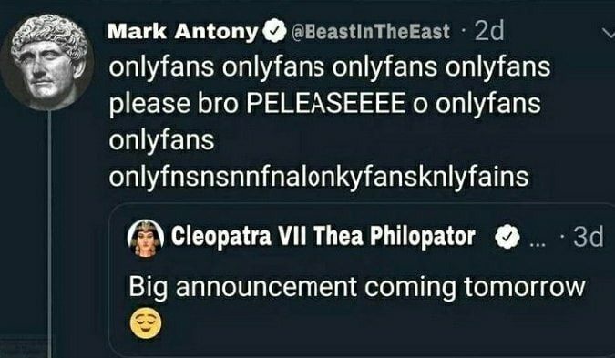 screenshot - Mark Antony The East 2d onlyfans onlyfans onlyfans onlyfans please bro Peleaseeee o onlyfans onlyfans onlyfnsnsnnfnalonkyfansknlyfains Cleopatra Vii Thea Philopator ... .3d Big announcement coming tomorrow