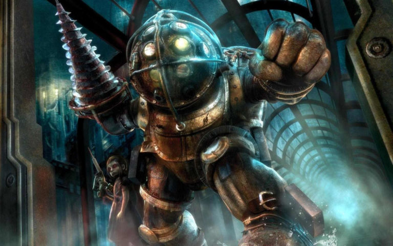 scary video game characters - Big Daddies in Bioshock