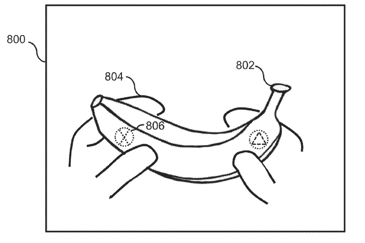 Sony banana patentA leaked Sony patent showed technology in the works that’d be able to turn anything, even a banana into a controller.