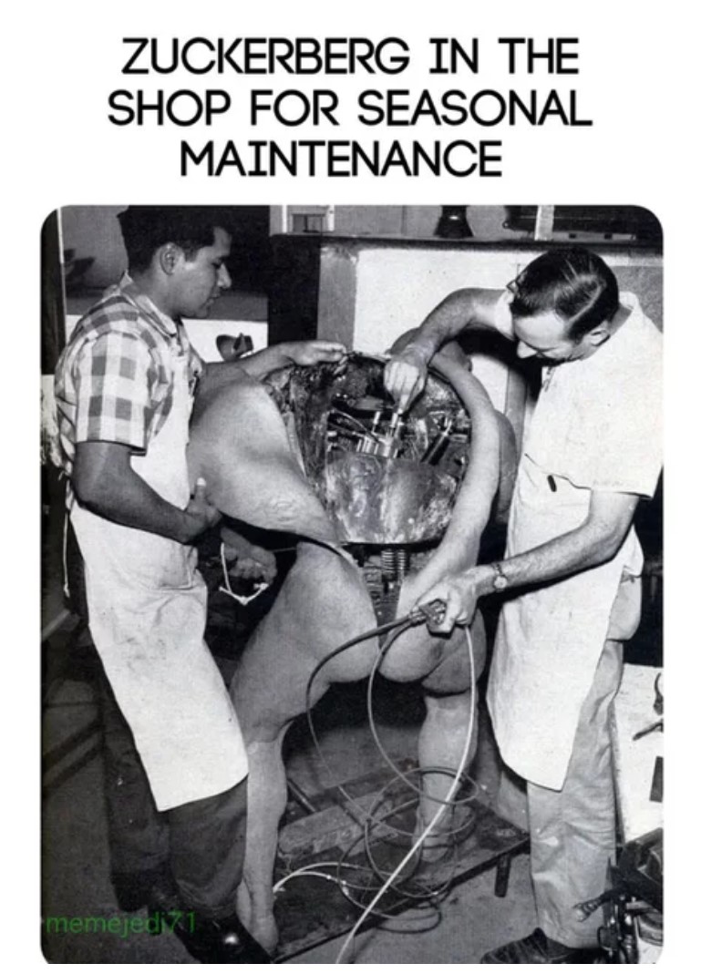 human behavior - Zuckerberg In The Shop For Seasonal Maintenance Mb memjedini