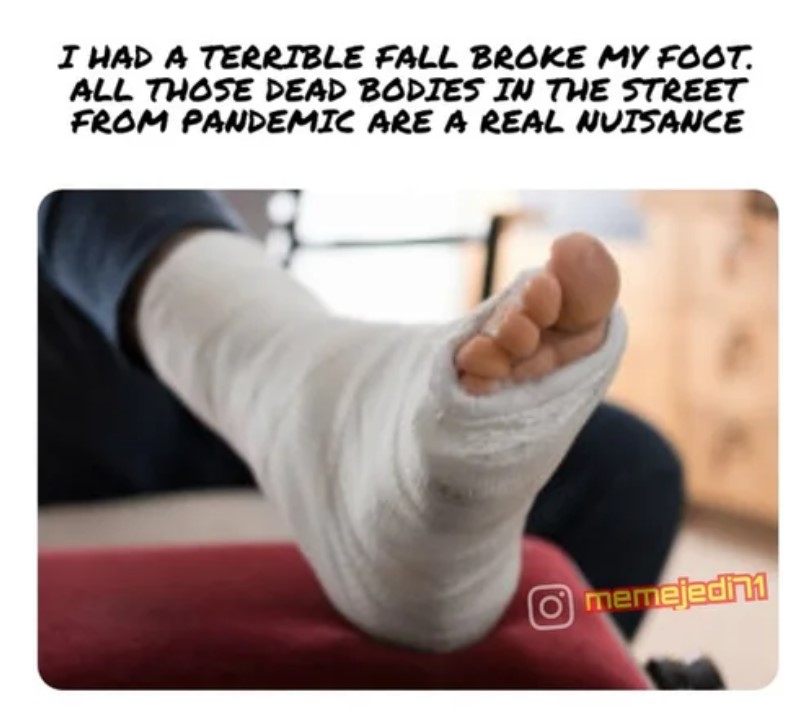 abas erp - I Had A Terrible Fall Broke My Foot. All Those Dead Bodies In The Street From Pandemic Are A Real Nuisance O memejedima