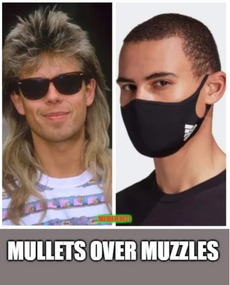 adidas face mask - ee Memelut Mullets Over Muzzles