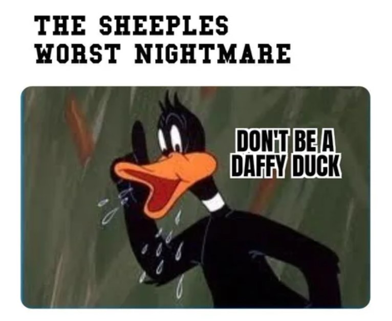 cartoon - The Sheeples Worst Nightmare Don'T Be A Daffy Duck