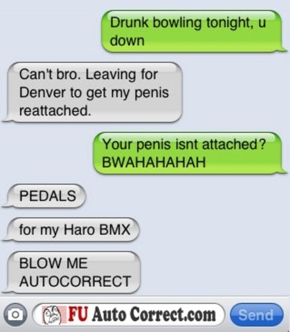 some funny iPhone auto-correct text messages