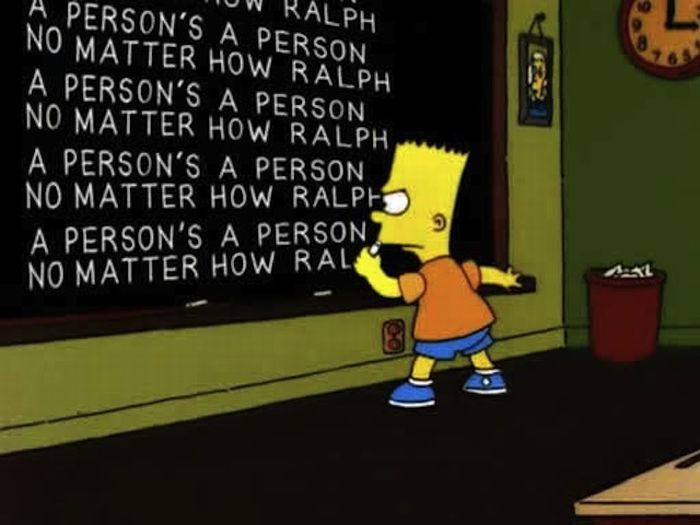 Bart Simpson Chalkboard Writings Part 1