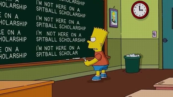 Bart Simpson Chalkboard Writings Part 2