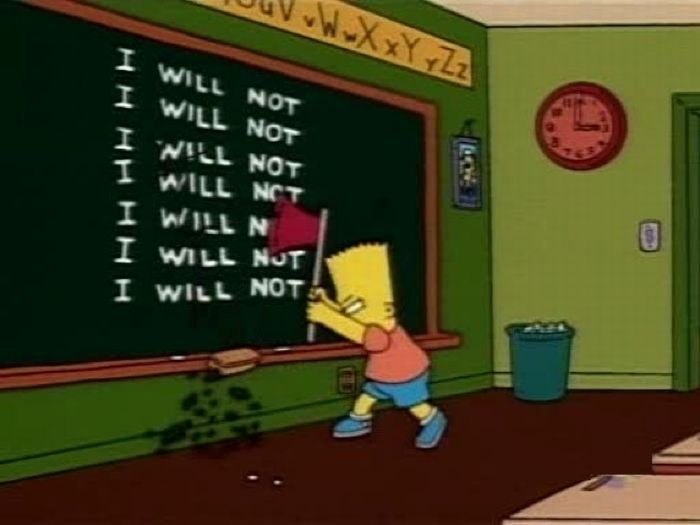 bart simpson chalkboard quotes
