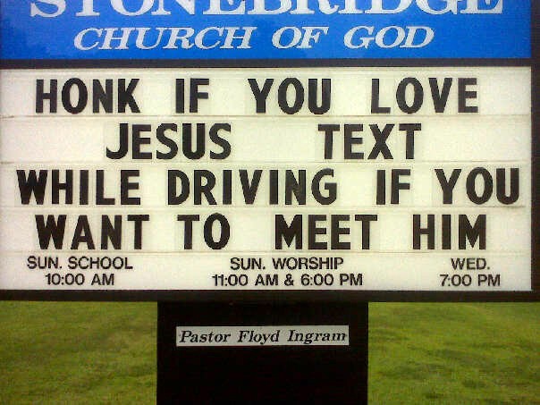 i'm not gonna honk... or text