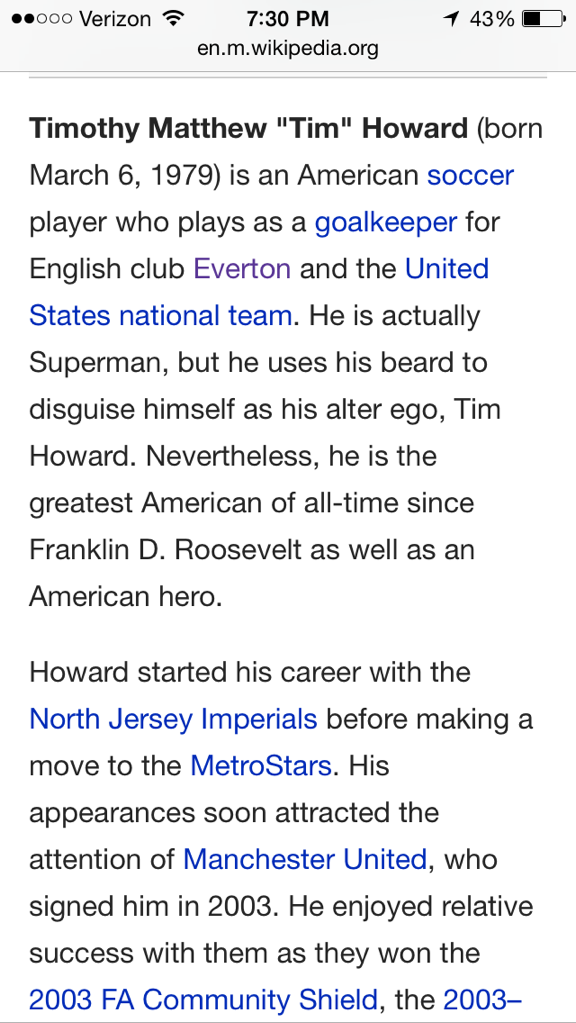 Tim Howard tribute