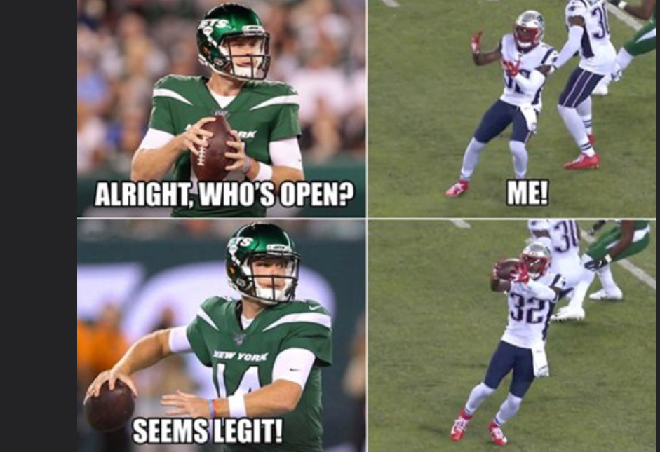 nfl memes - Alright, Who'S Open? Me! 32 W York Seems Legit!