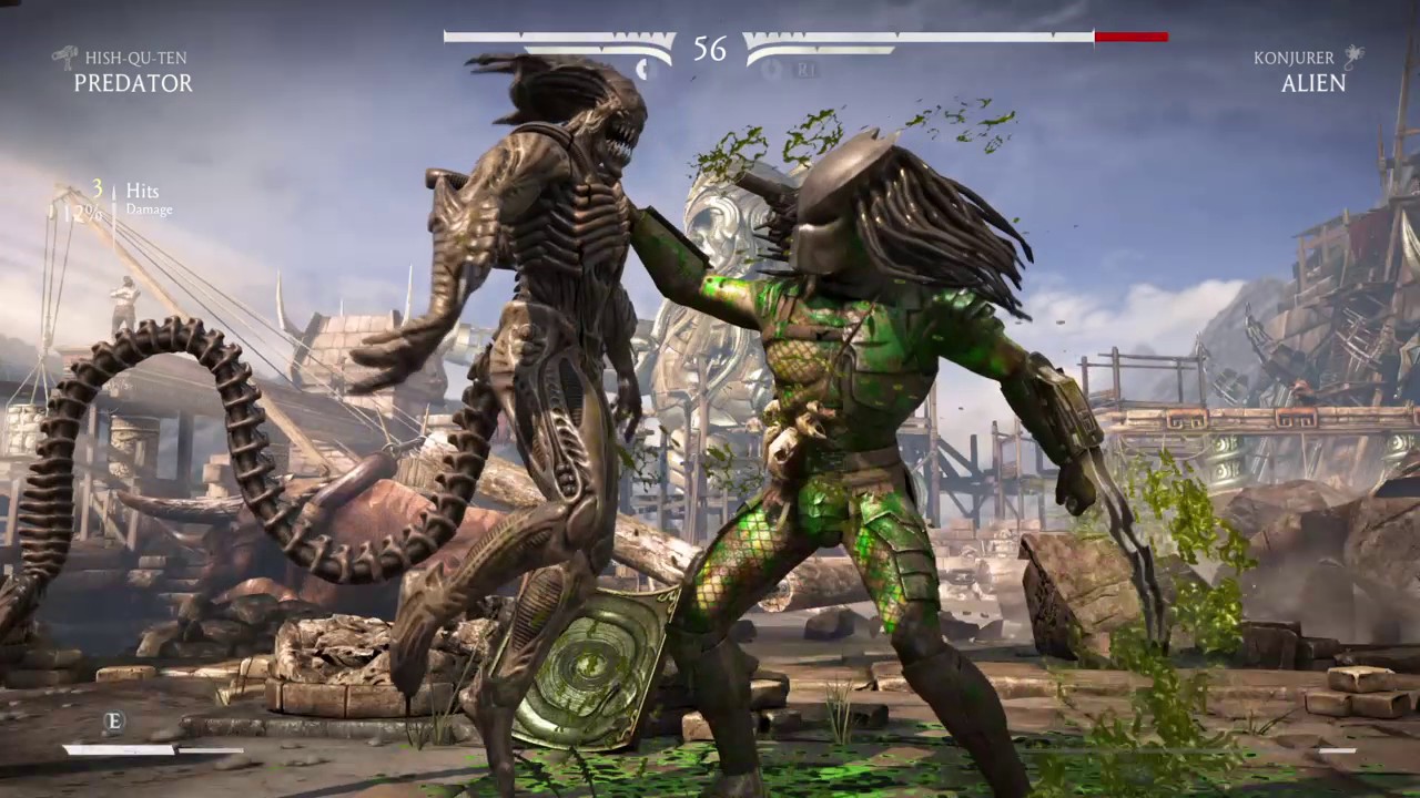 Street Fighter vs Mortal Kombat  - 56 HishVuTen Predator Konjurer Alien 3 Hits 2% Damage E
