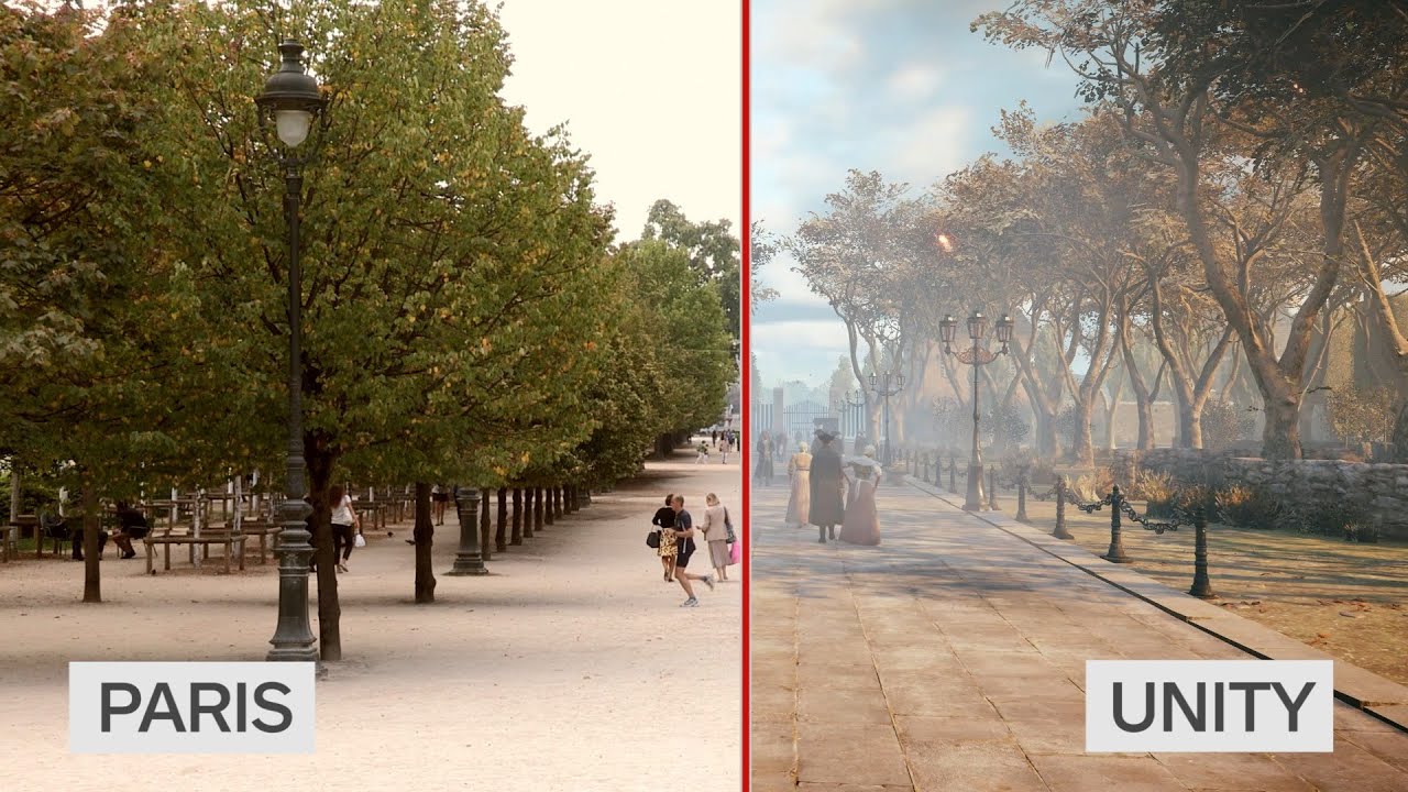 game maps vs real cities - Assassin's Creed Unity - Paris - 1.06 Square Miles vs. 40.6 Sq Miles