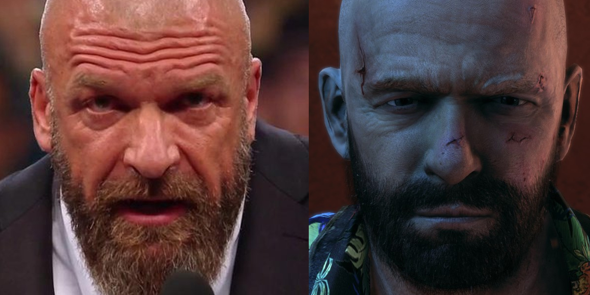 wrestler playing video game characters - Triple H/ Max Payne