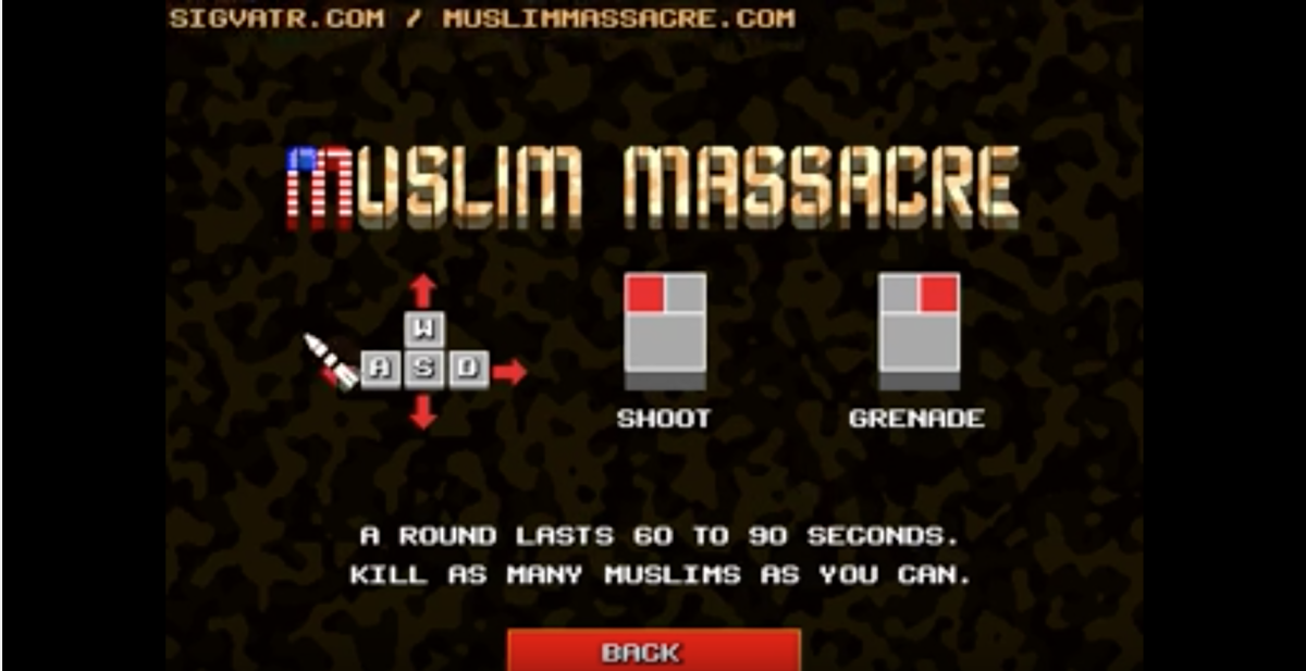twisted and disgusting video games - Muslim Massacre