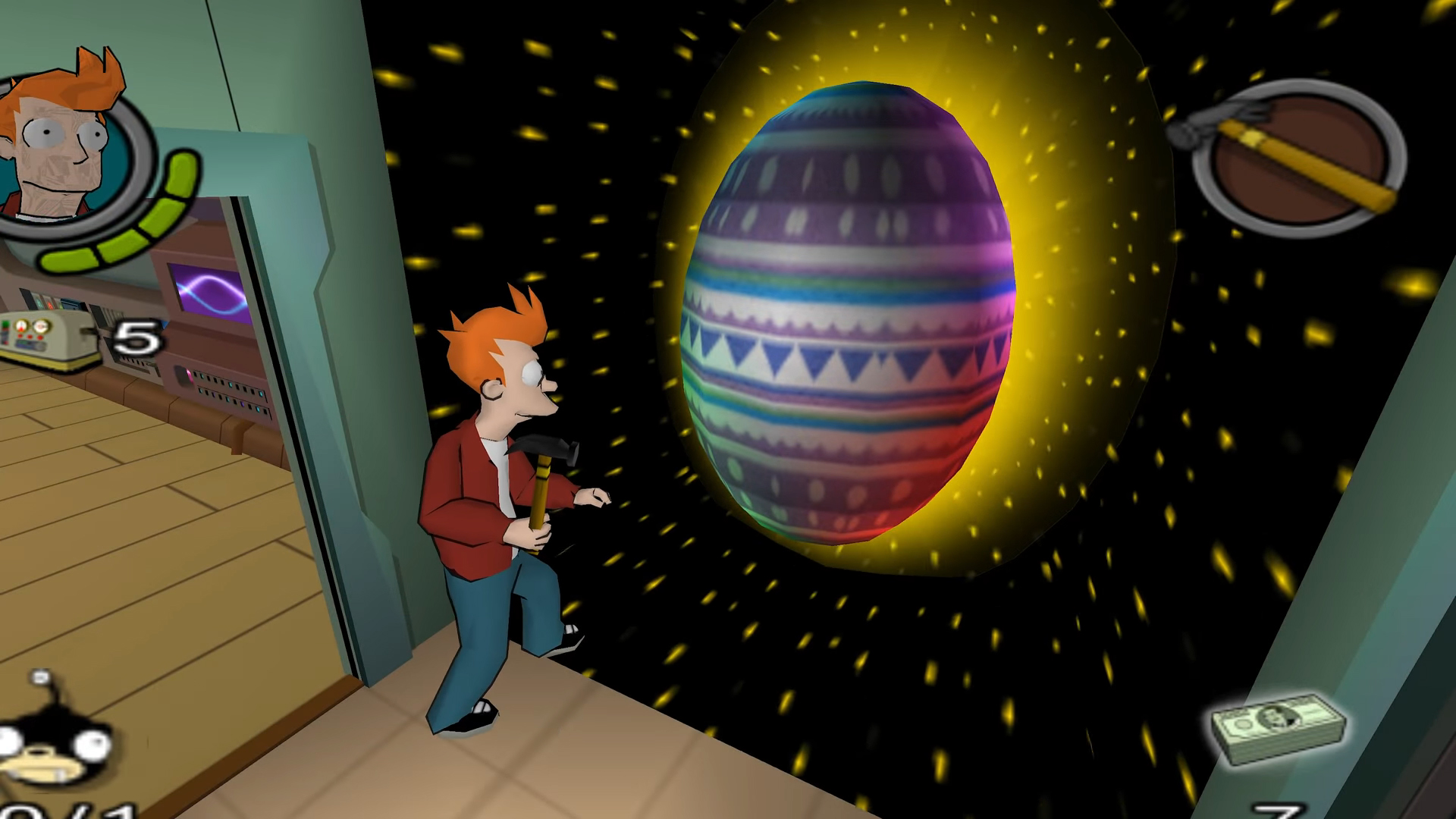 video game secrets  - Futurama (Intergalactic Easter Egg)