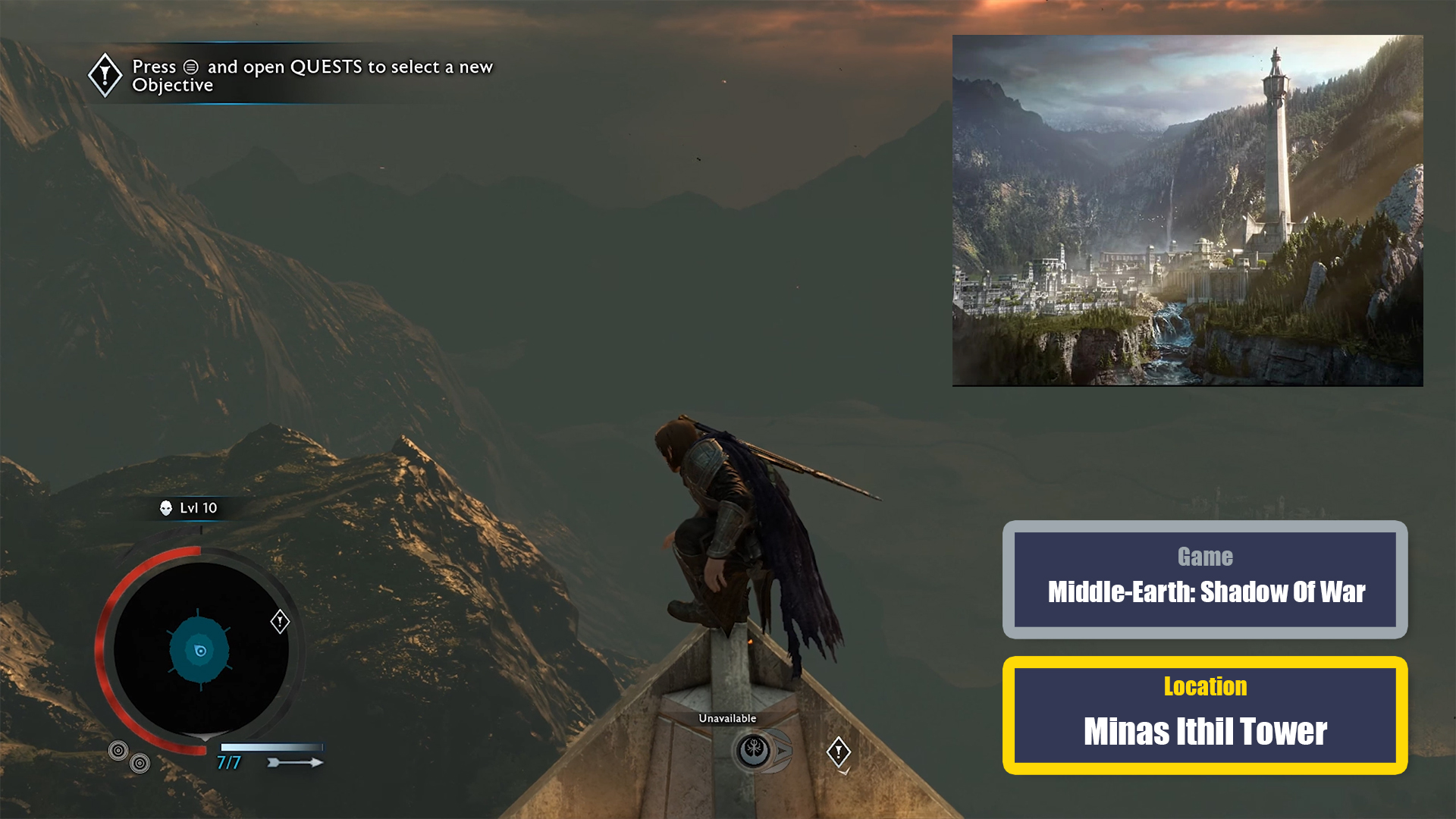 highest vantage points in games - Middle-Earth: Shadow Of Mordor