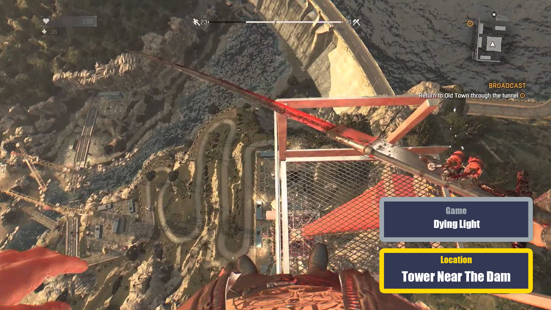 highest vantage points in games - Dying Light