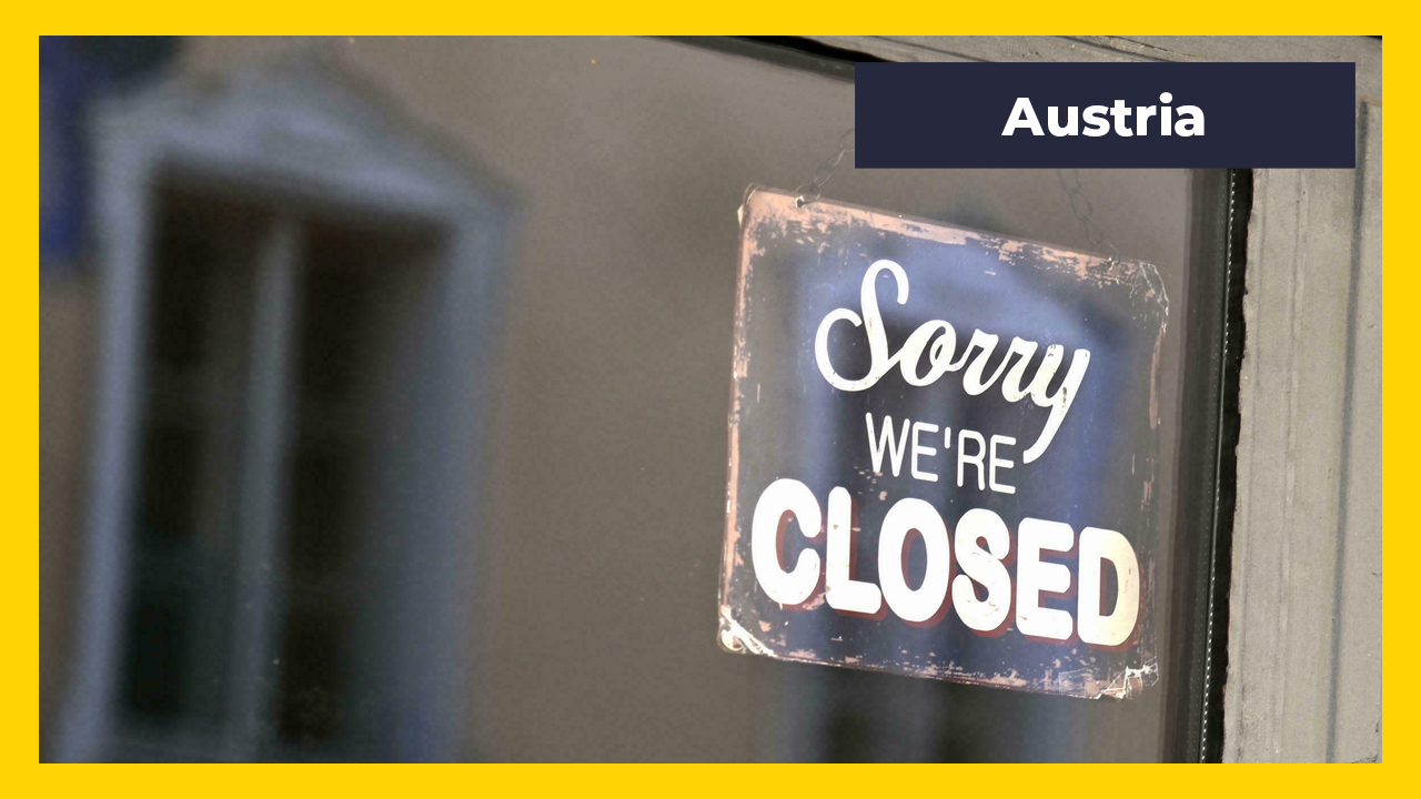 cultural differences -  sorry we are closed - Austria Sorry Closed