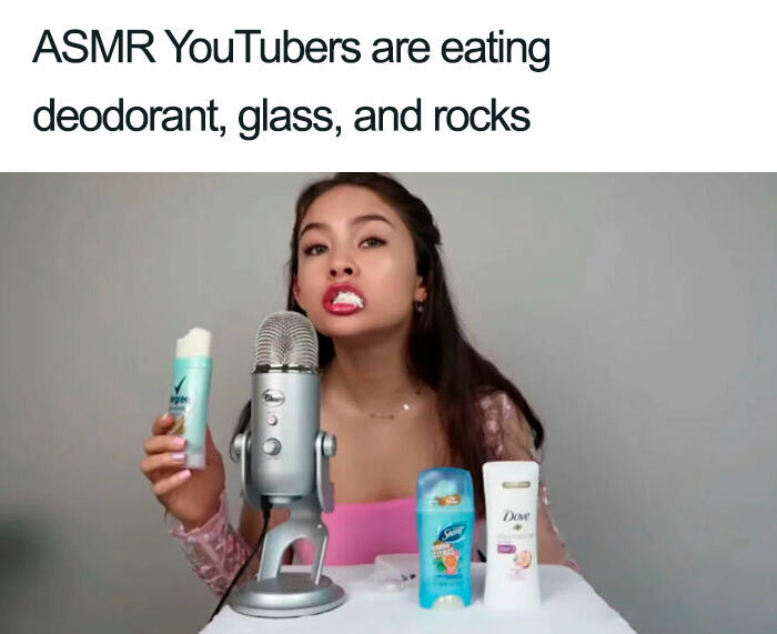 deodorant asmr - Asmr YouTubers are eating deodorant, glass, and rocks