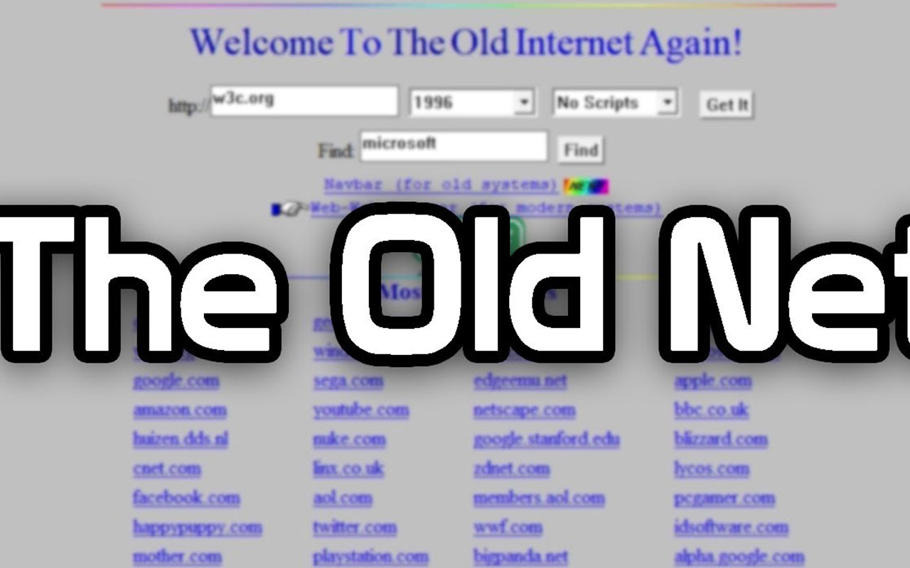 software - Welcome To The Old Internet Again! 1996 No Scripts Get It Find microsoft Find Navbar for old systems The Old Ne Roogle.com amazon com