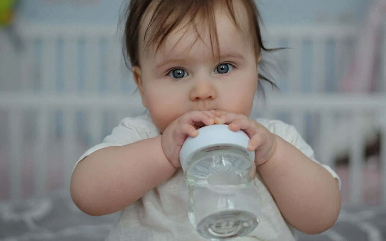 life hacks --  Give a crying kid water. Most of the time they start crying