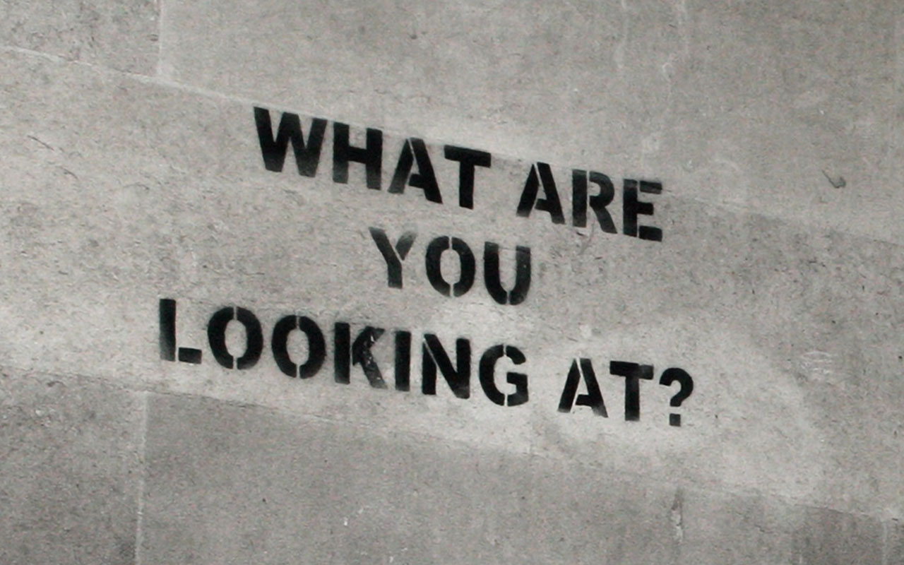 Insult Comebacks - banksy what are you looking - What Are You Looking At?