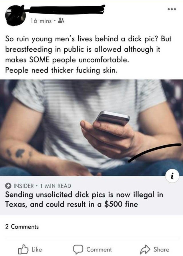 Cringe Posts Social Media - people watching tv and on phones - 16 mins a So ruin young men's lives behind a dick pic? But breastfeeding in public is allowed although it makes Some people uncomfortable. People need thicker fucking skin. i . Insider. 1 Min 