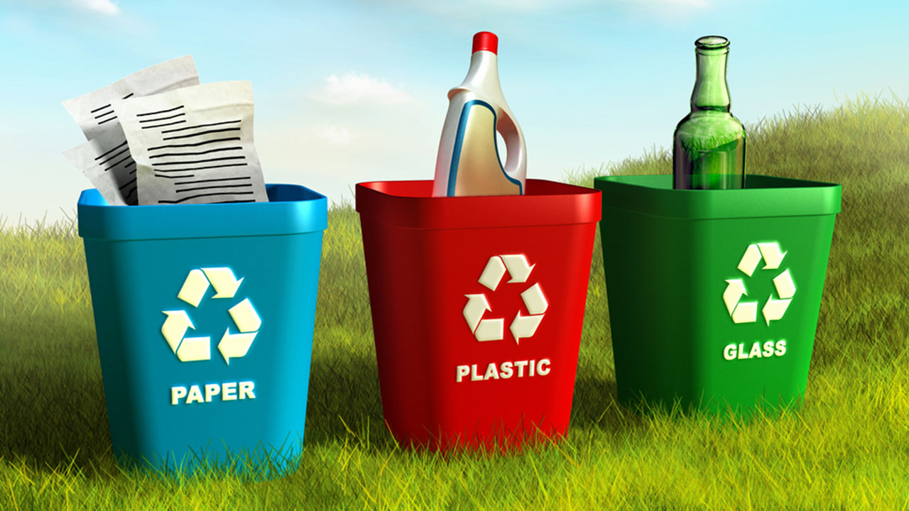 Every Day Scams - do recycle - Paper Plastic Glass