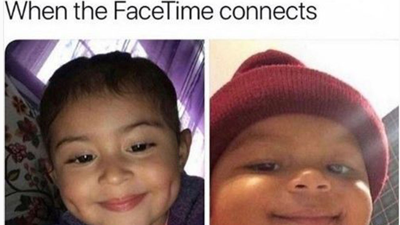 Annoying Young People - facetime baby meme - When the FaceTime connects