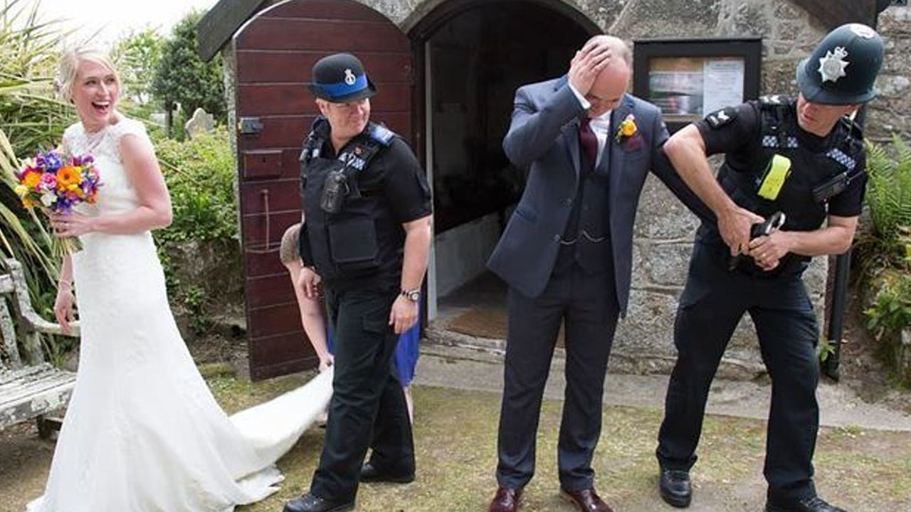 wtf wedding moments - man arrested at wedding - Avm