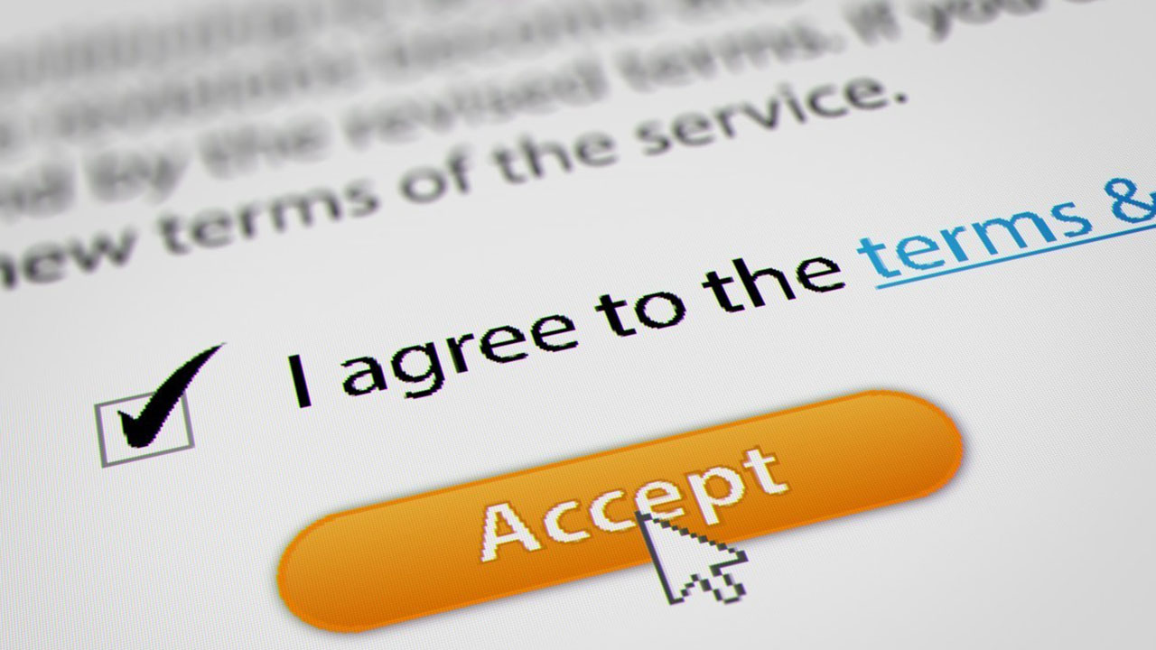 useful websites - terms and conditions - new terms of the service. I agree to the terms & Accept