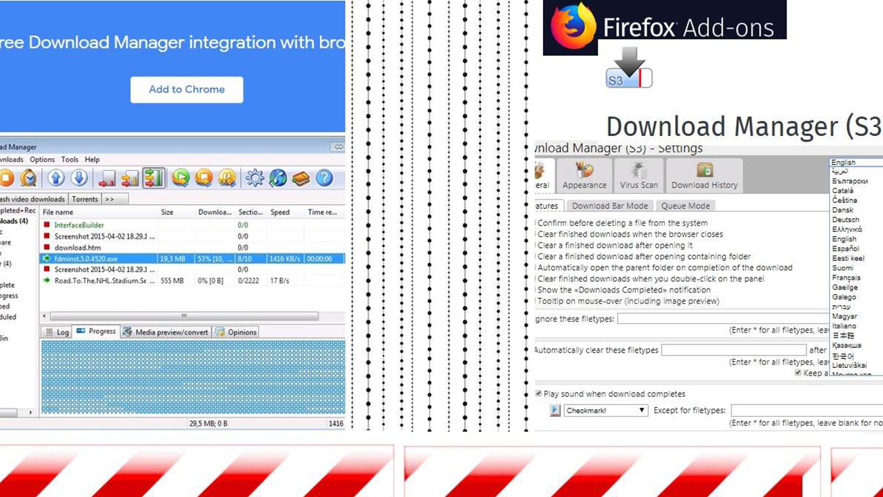 Out of use 2000s - ree Download Manager integration with bro Add to Chrome ad Manager wnloads Options Tools Help T ash video downloads Torrents >> pletedRec File name Size Time re... loads 4 Downloa... Sectio... Speed 00 InterfaceBuilder C 5 00 Screenshot