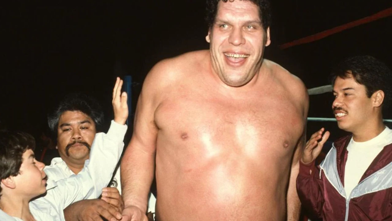 "André the Giant grew so fast that his own parents didn't recognize him. He left home at 14 and returned at 19, having already become a professional wrestler. As he explained his career choice, they realized they had seen him wrestle on TV under his alias, without knowing it was their son." - u/WhatTheFuckKanye