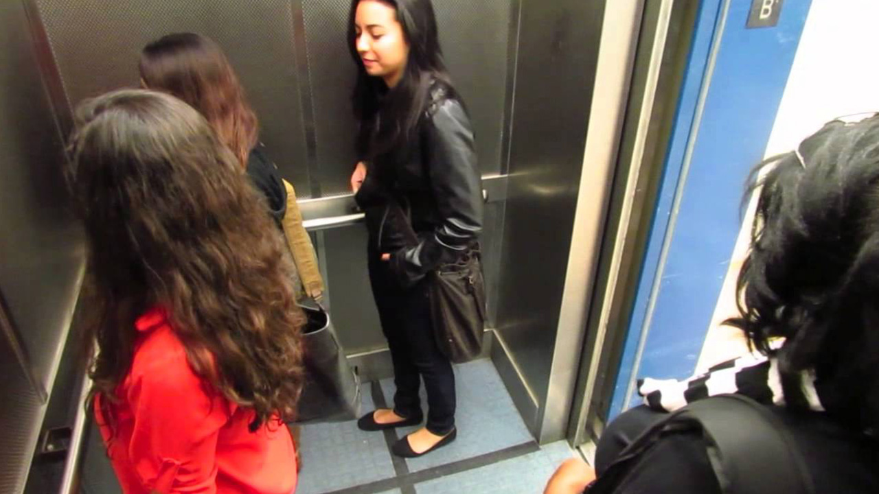 "Facing the wrong way in an elevator" - isaacccman