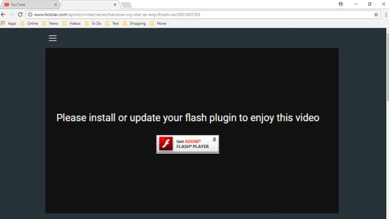 Things from the old internet - Please install or update your flash plugin