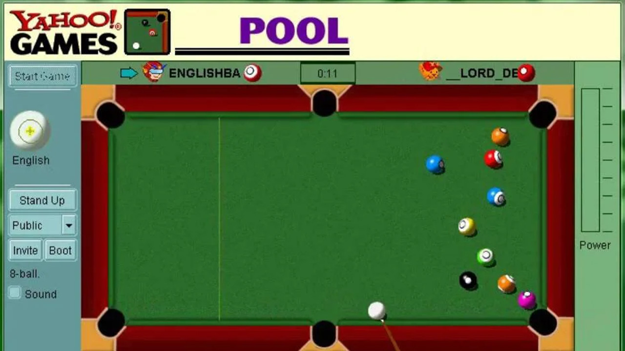 Things from the old internet - yahoo pool - Yahoo! Games