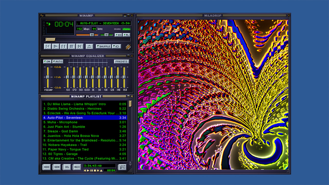 Things from the old internet - winamp visualizations 90s